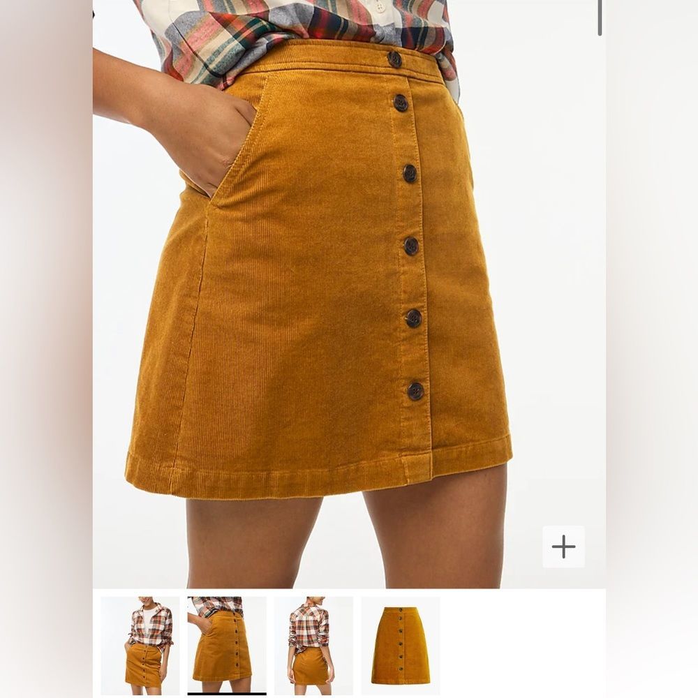 J.Crew Corduroy button-front mini skirt size 12